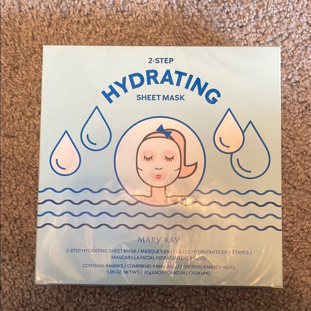 Mary Kay 2-Step Hydrating Sheet Mask - Blue and Cream